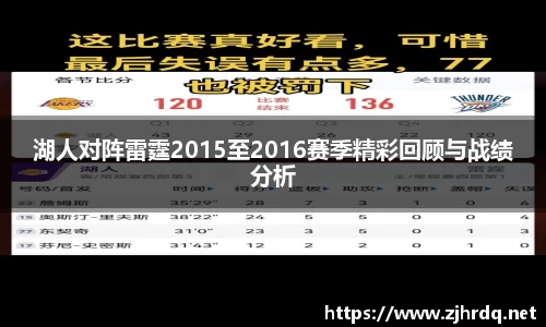 湖人对阵雷霆2015至2016赛季精彩回顾与战绩分析